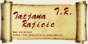 Tatjana Rajičić vizit kartica